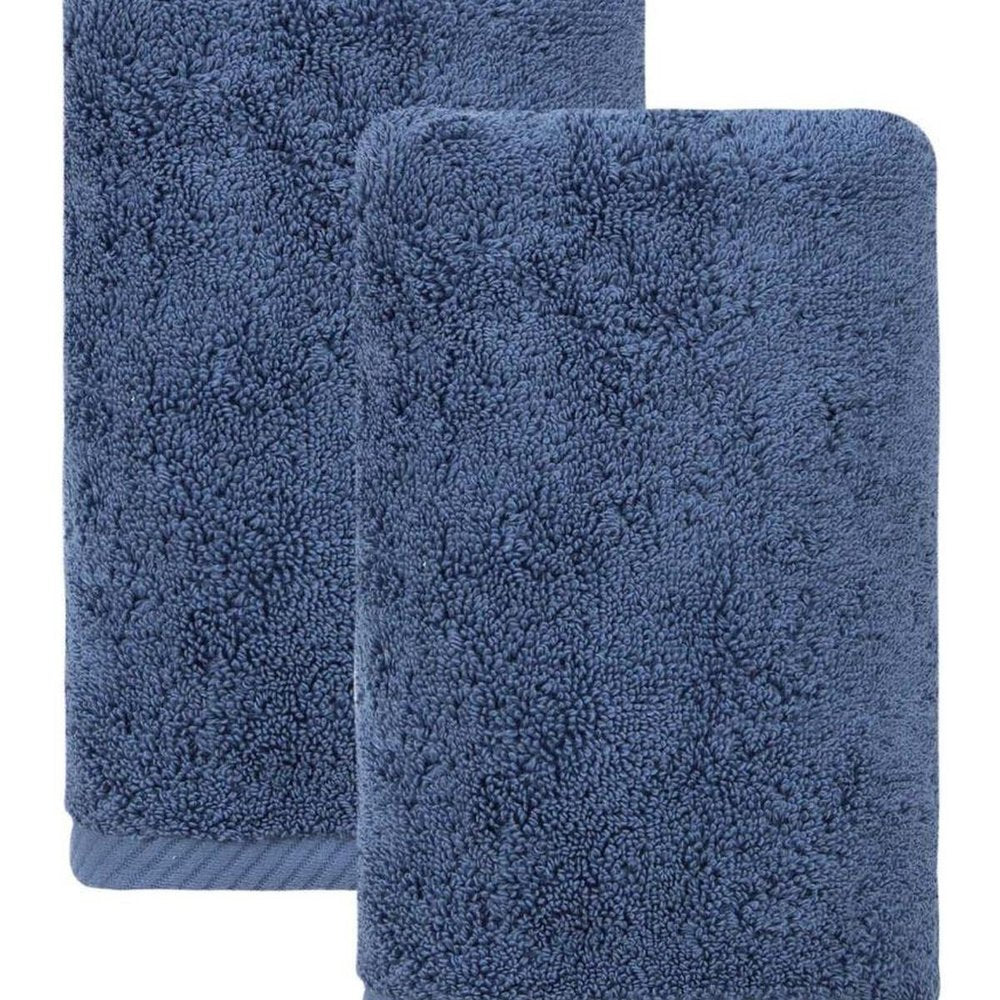 Set of Two White Turkish Cotton 16" X 30" Hand Towels HomeRoots