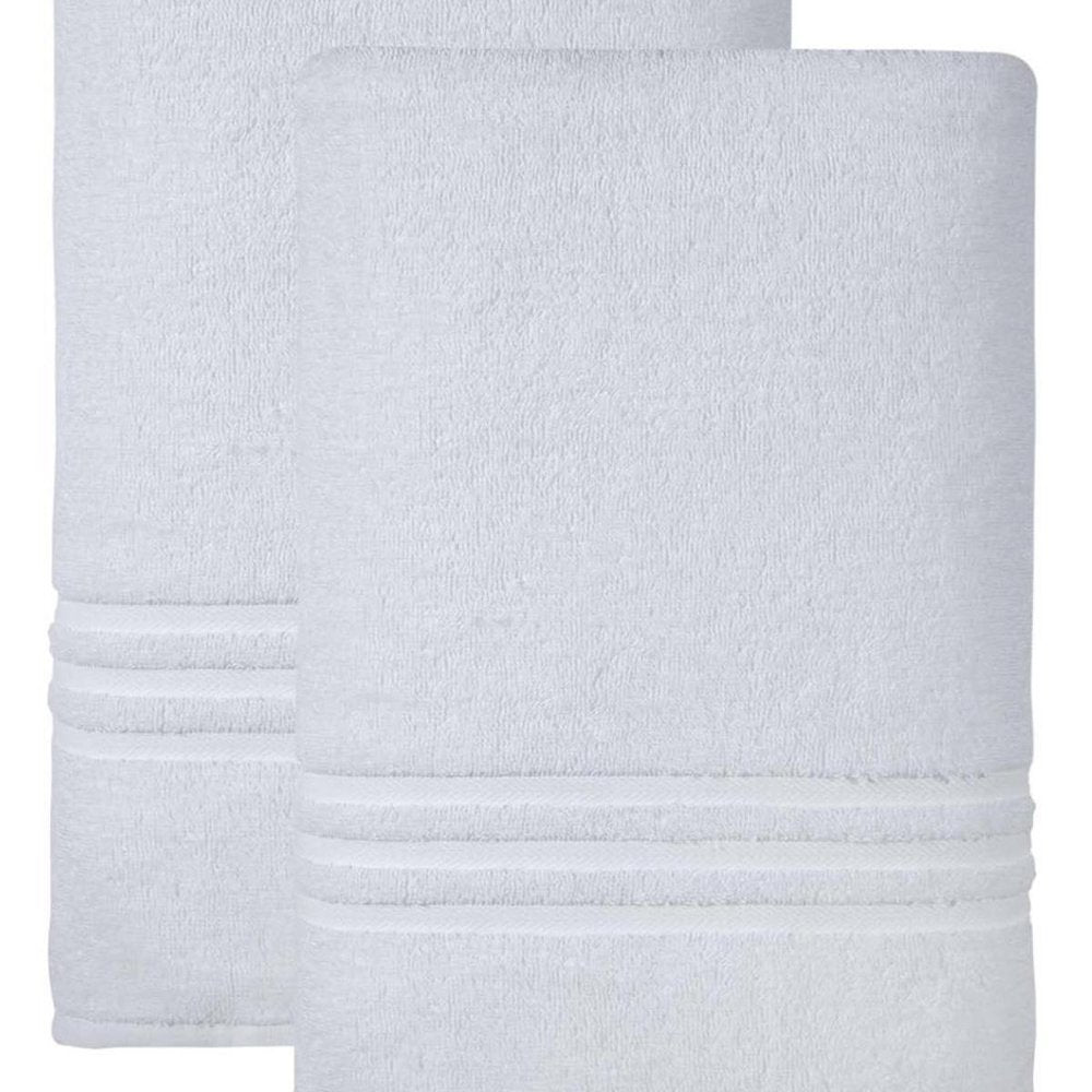 Set of Two Brown Turkish Cotton 35" X 66" Bath Sheets — view 3