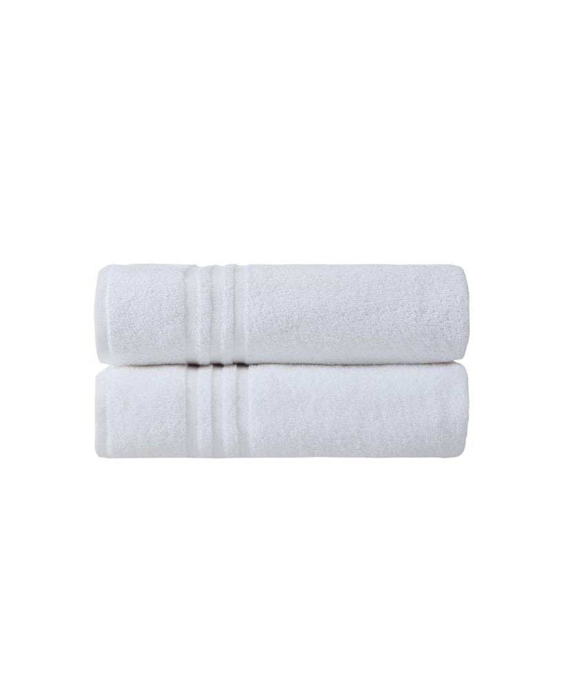 Set of Two Navy Blue Turkish Cotton 27" X 54" Bath Towels — view 2