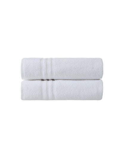 Set of Two Navy Blue Turkish Cotton 27" X 54" Bath Towels HomeRoots