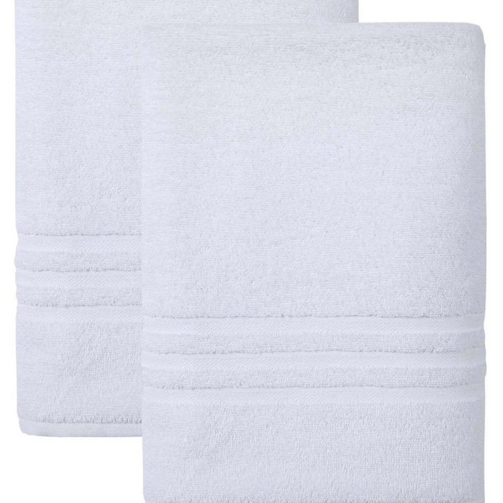 Set of Two Navy Blue Turkish Cotton 27" X 54" Bath Towels — view 4