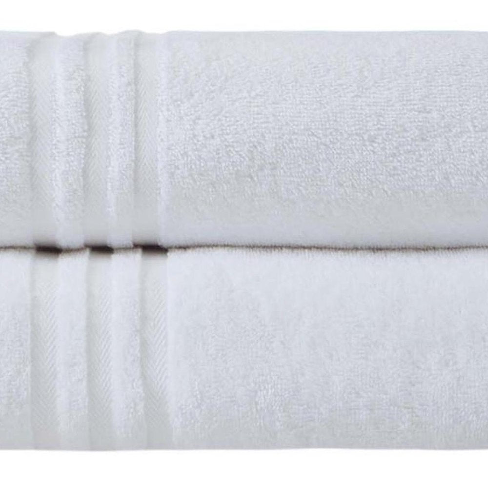 Set of Two Navy Blue Turkish Cotton 27" X 54" Bath Towels HomeRoots
