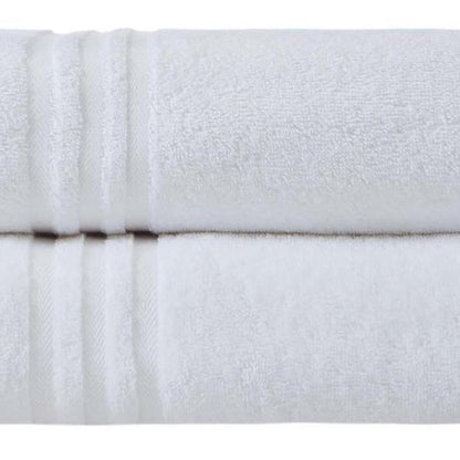 Set of Two Navy Blue Turkish Cotton 27" X 54" Bath Towels HomeRoots