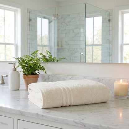 Set of Two Brown Turkish Cotton 35" X 66" Bath Sheets