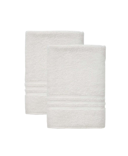 Set of Two Navy Blue Turkish Cotton 27" X 54" Bath Towels HomeRoots