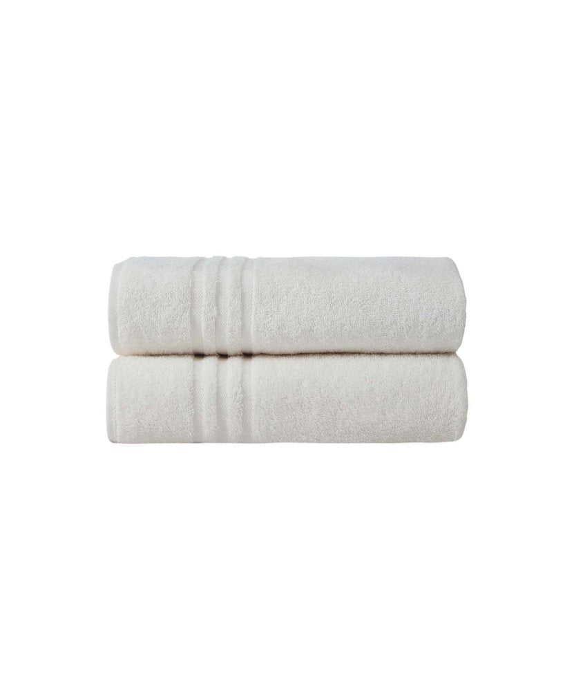Set of Two Navy Blue Turkish Cotton 27" X 54" Bath Towels HomeRoots