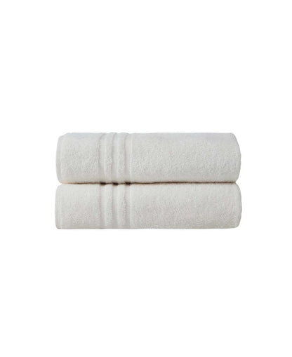 Set of Two Navy Blue Turkish Cotton 27" X 54" Bath Towels HomeRoots