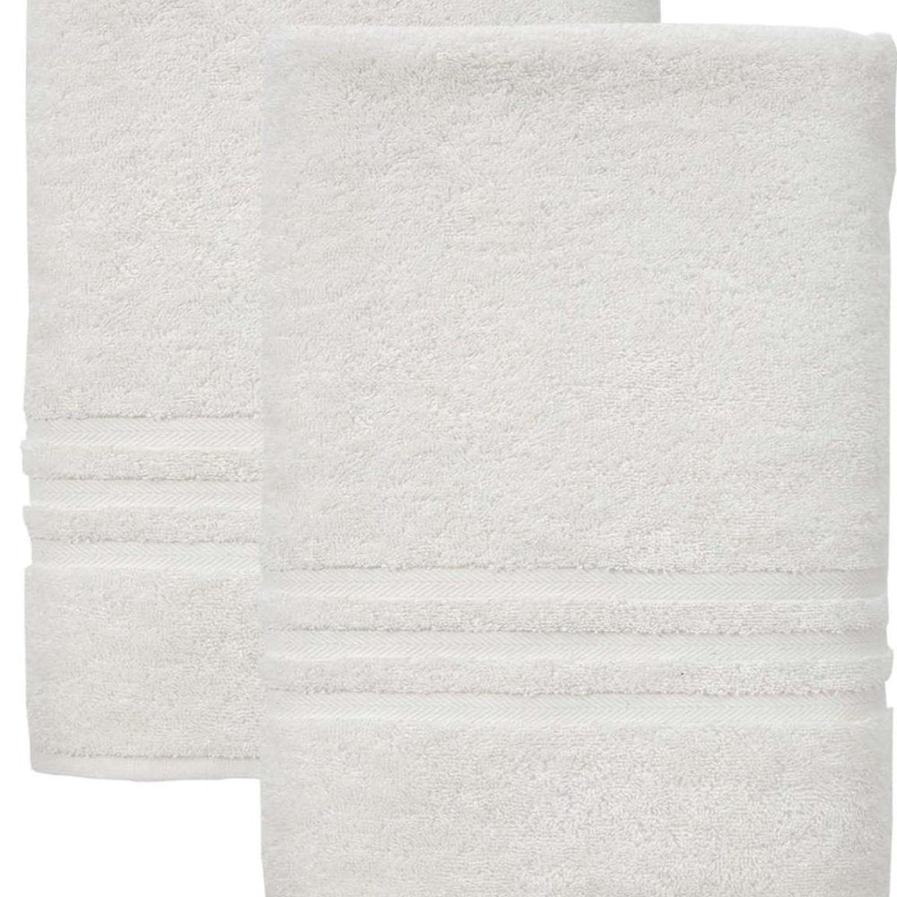 Set of Two Navy Blue Turkish Cotton 27" X 54" Bath Towels HomeRoots