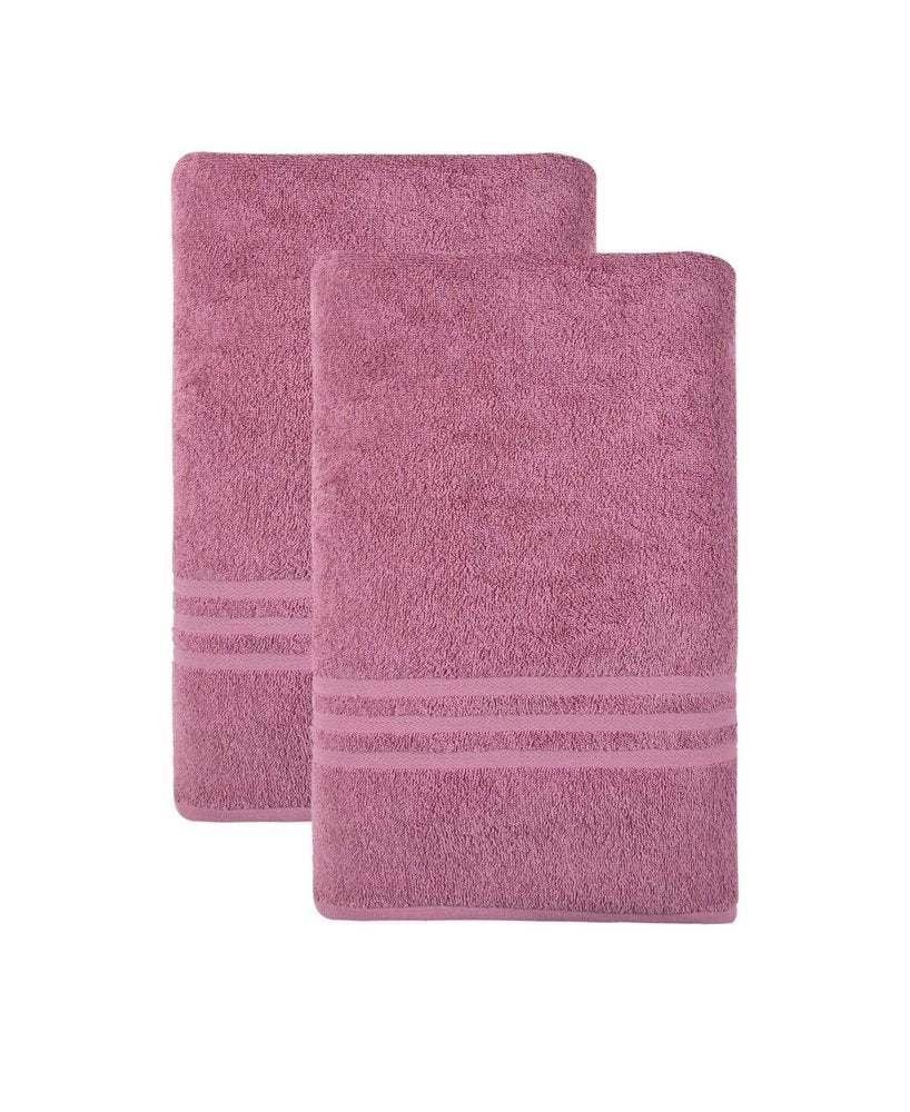 Set of Two Brown Turkish Cotton 35" X 66" Bath Sheets