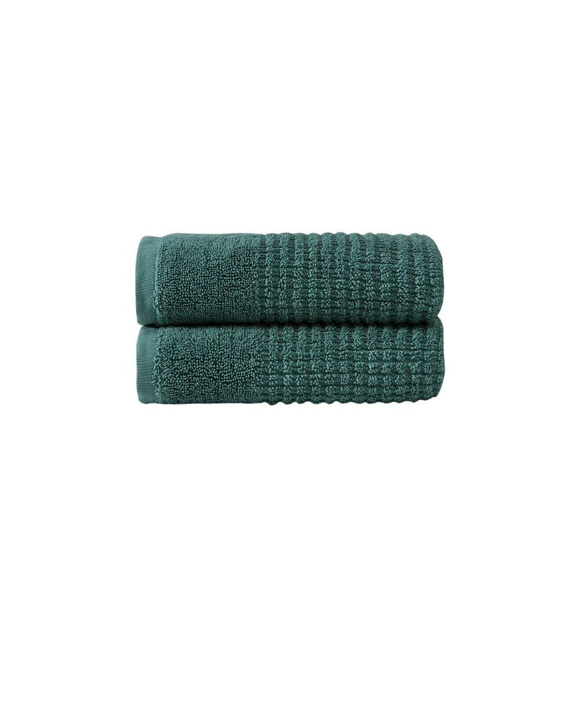 Set of Two White Polka Dots Turkish Cotton 16" X 30" Hand Towels — view 5