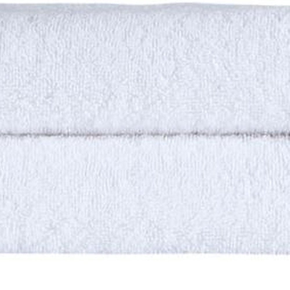 Set of Two White Turkish Cotton 27" X 54" Bath Towels HomeRoots