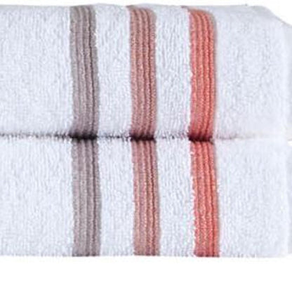 Set of Two White Turkish Cotton 27" X 54" Bath Towels HomeRoots
