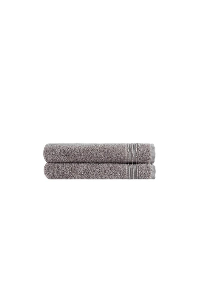 Set of Two Light Brown Turkish Cotton 27" X 54" Bath Towels HomeRoots