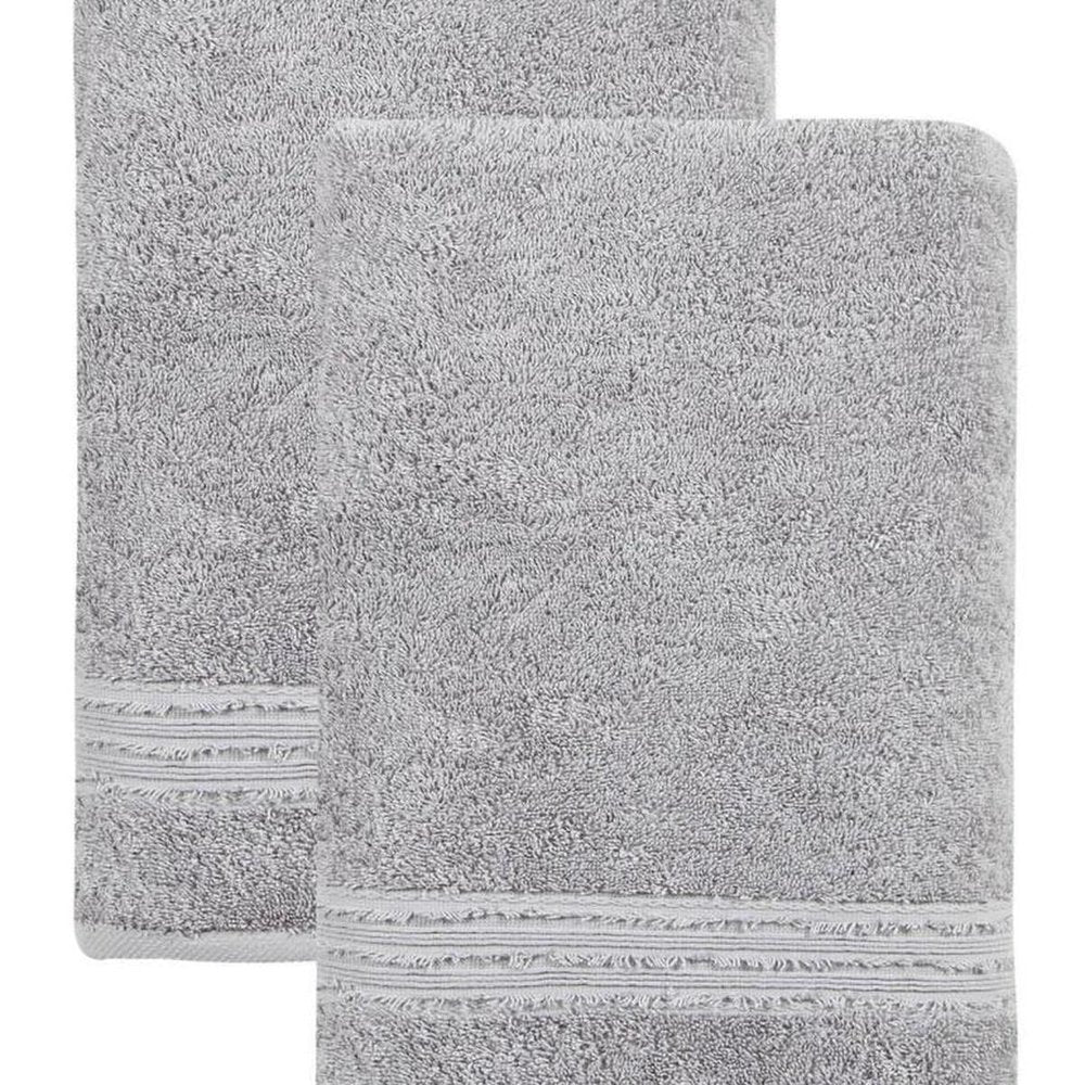 Set of Two Aqua Turkish Cotton 27" X 54" Bath Towels — view 12