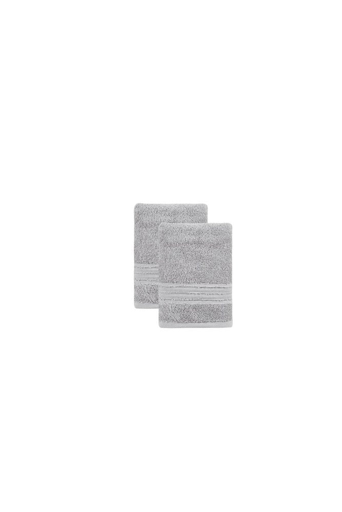 Set of Two Aqua Turkish Cotton 16" X 30" Hand Towels HomeRoots