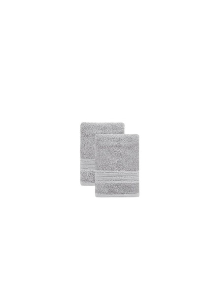 Set of Two Aqua Turkish Cotton 16" X 30" Hand Towels HomeRoots