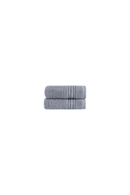 Set of Two Aqua Turkish Cotton 16" X 30" Hand Towels HomeRoots