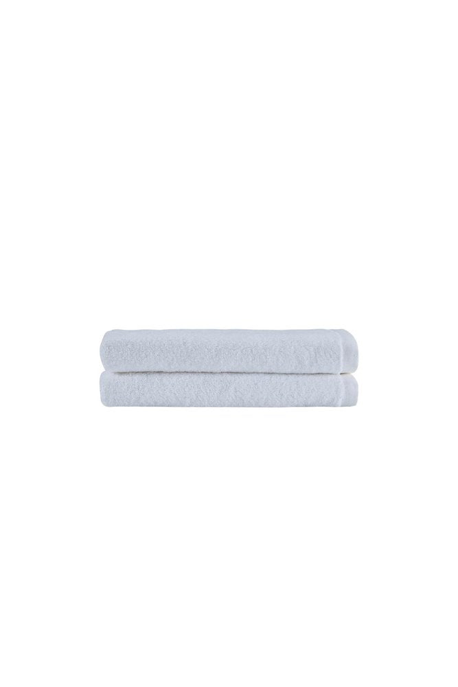 Set of Two White Turkish Cotton 27" X 54" Bath Towels — view 2