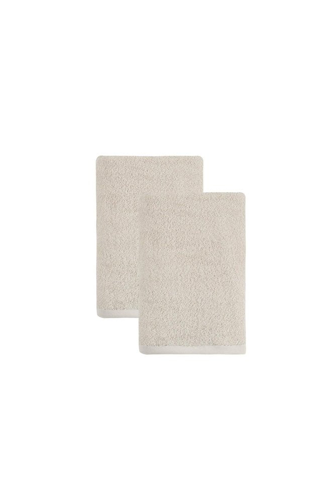 Set of Two White Turkish Cotton 27" X 54" Bath Towels — view 5