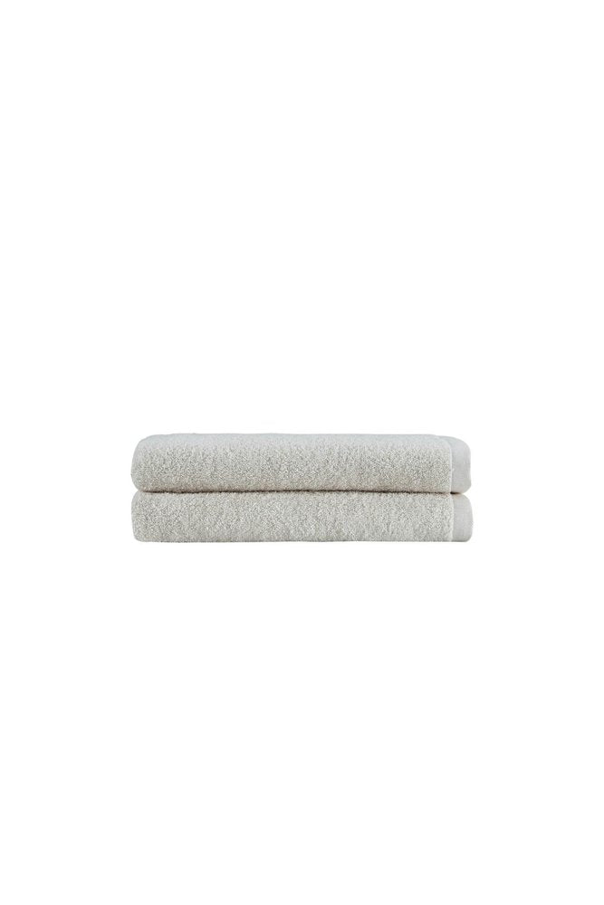 Set of Two White Turkish Cotton 27" X 54" Bath Towels — view 6