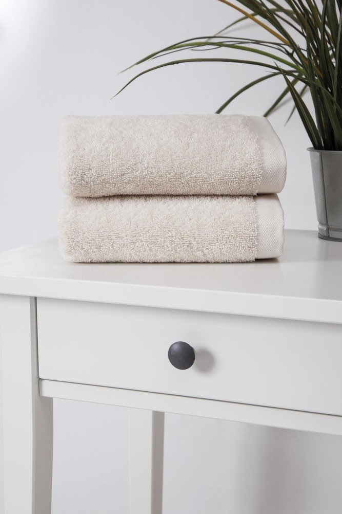 Set of Two White Turkish Cotton 16" X 30" Hand Towels — view 6