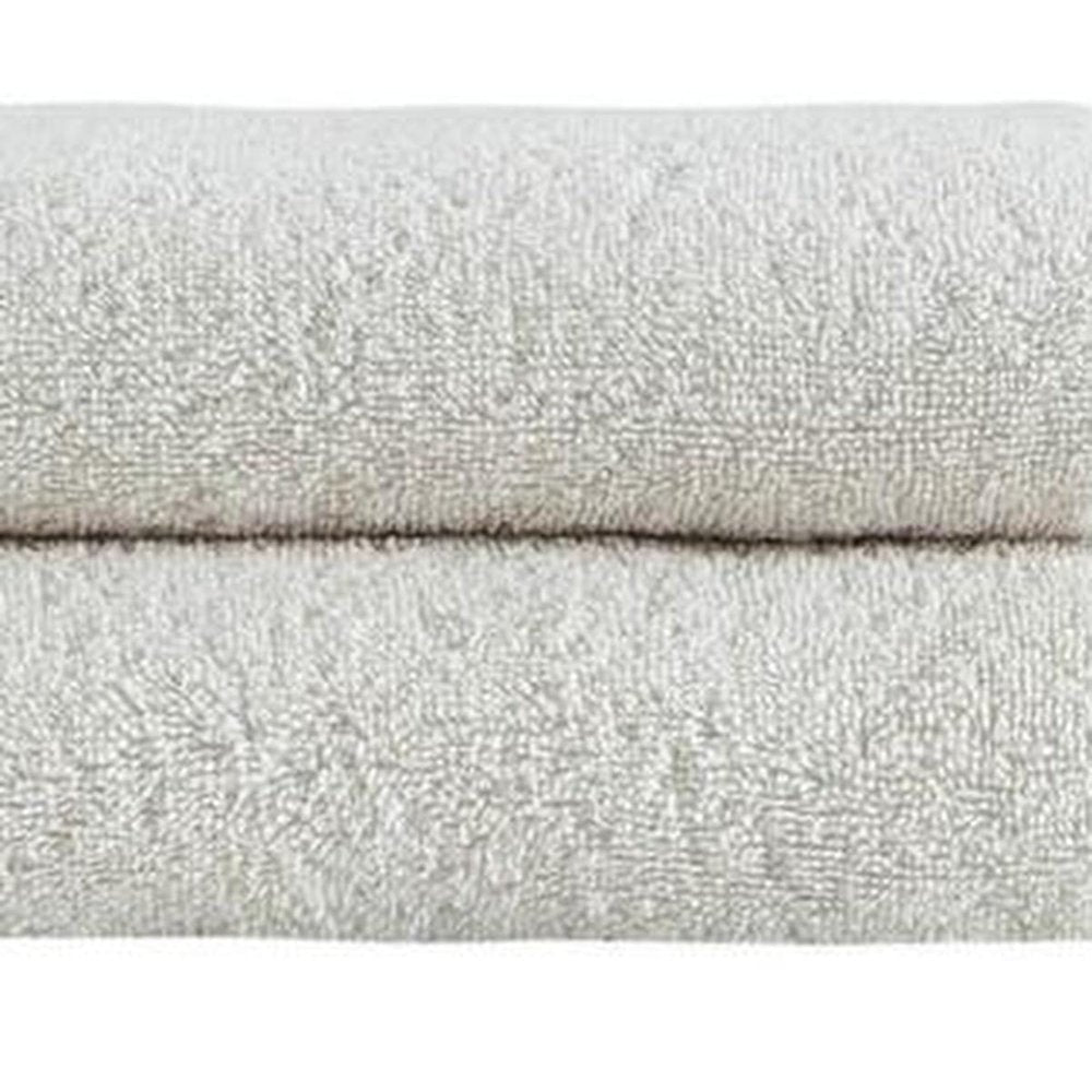 Set of Two White Turkish Cotton 16" X 30" Hand Towels — view 7
