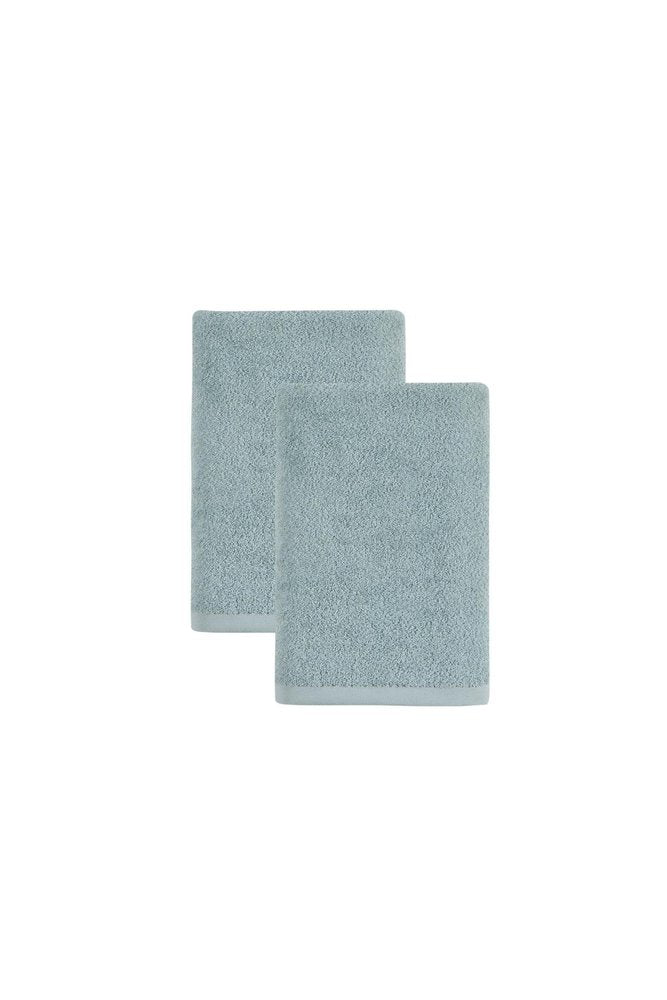 Set of Two White Turkish Cotton 27" X 54" Bath Towels HomeRoots