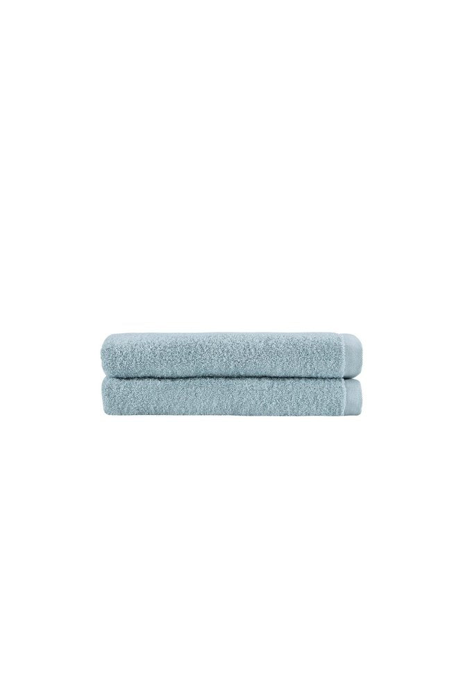 Set of Two White Turkish Cotton 27" X 54" Bath Towels — view 10