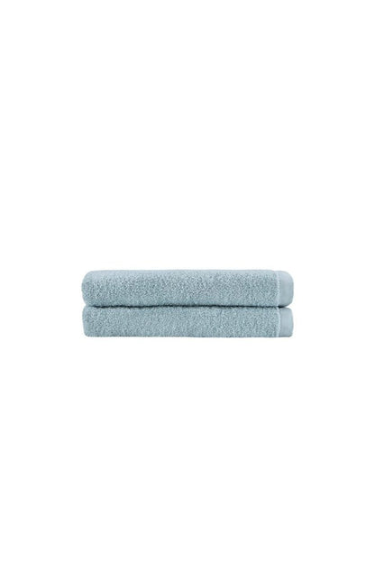 Set of Two White Turkish Cotton 27" X 54" Bath Towels HomeRoots