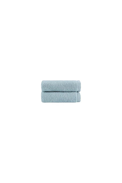Set of Two White Turkish Cotton 16" X 30" Hand Towels HomeRoots
