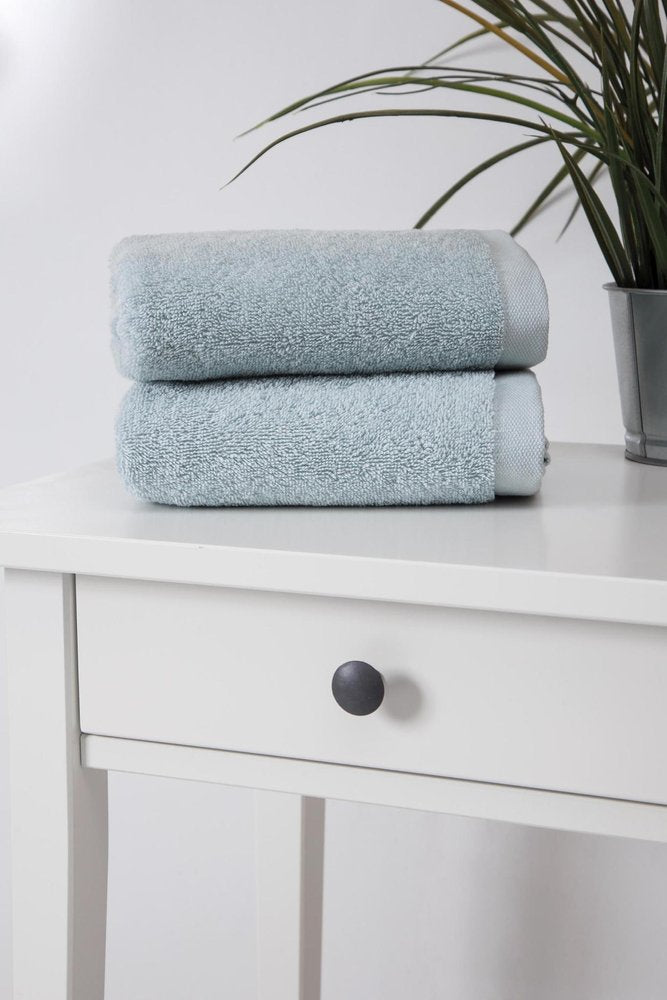 Set of Two White Turkish Cotton 16" X 30" Hand Towels — view 12