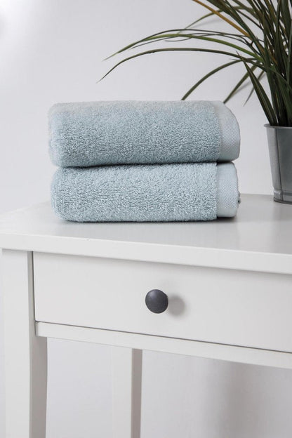 Set of Two White Turkish Cotton 16" X 30" Hand Towels HomeRoots