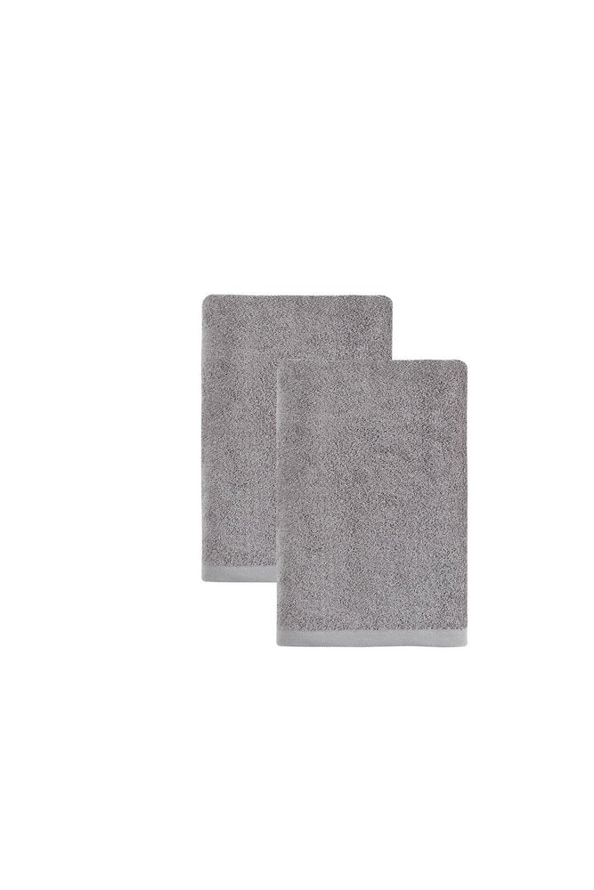Set of Two White Turkish Cotton 27" X 54" Bath Towels HomeRoots