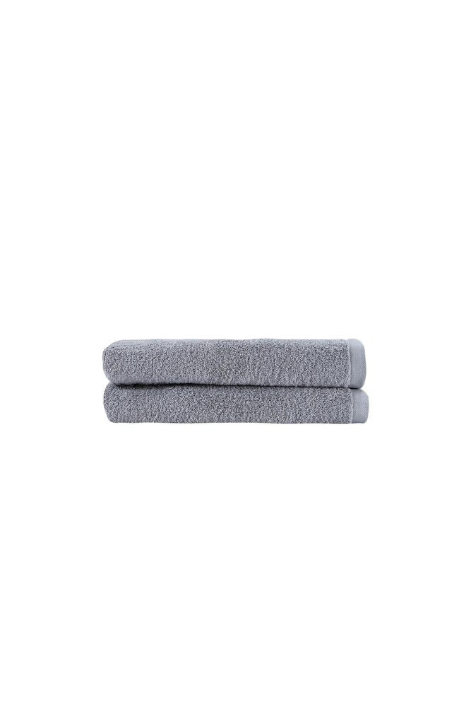Set of Two White Turkish Cotton 27" X 54" Bath Towels HomeRoots