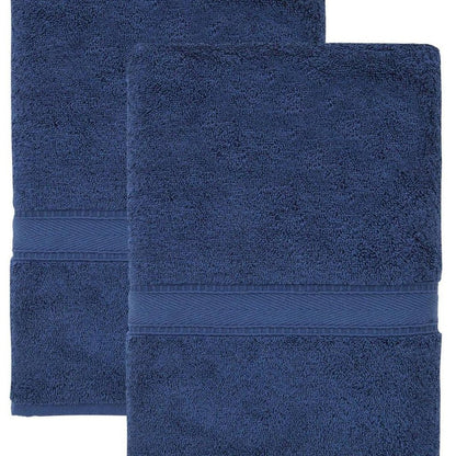 Set of Two White Turkish Cotton 27" X 54" Bath Towels HomeRoots