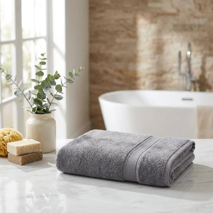 Set of Two White Turkish Cotton 27" X 54" Bath Towels HomeRoots