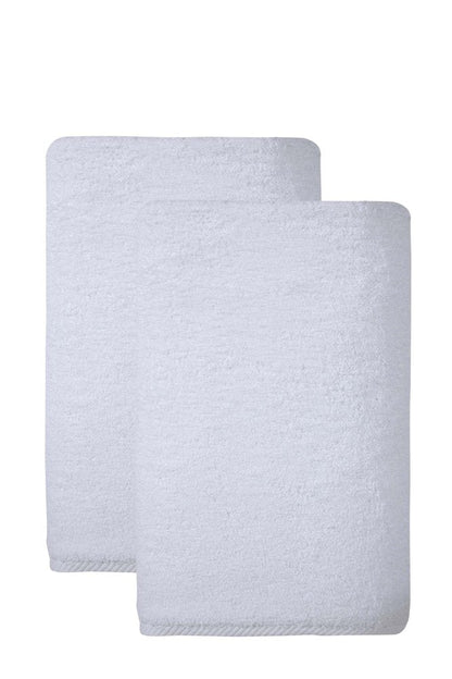 Set of Two White Turkish Cotton 40" X 70" Bath Sheets HomeRoots