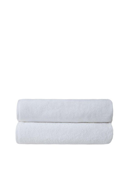 Set of Two White Turkish Cotton 40" X 70" Bath Sheets HomeRoots