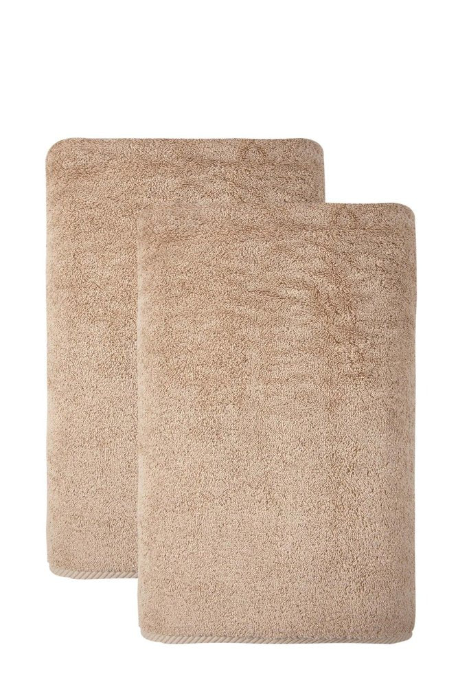 Set of Two White Turkish Cotton 40" X 70" Bath Sheets — view 5