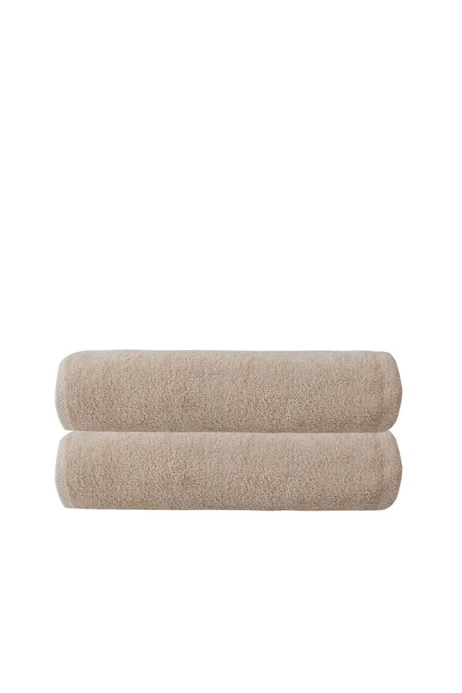 Set of Two White Turkish Cotton 40" X 70" Bath Sheets HomeRoots