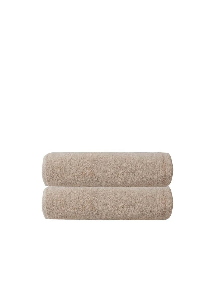 Set of Two White Turkish Cotton 27" X 54" Bath Towels — view 6