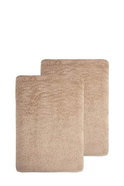 Set of Two White Turkish Cotton 27" X 54" Bath Towels HomeRoots
