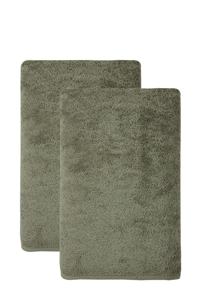 Set of Two White Turkish Cotton 40" X 70" Bath Sheets — view 11