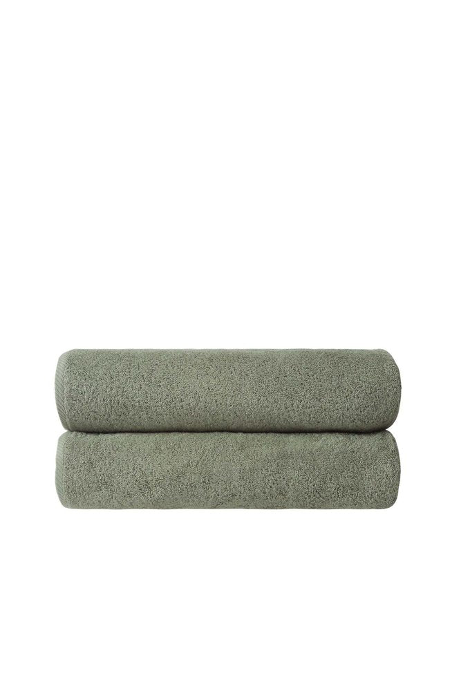 Set of Two White Turkish Cotton 40" X 70" Bath Sheets — view 12