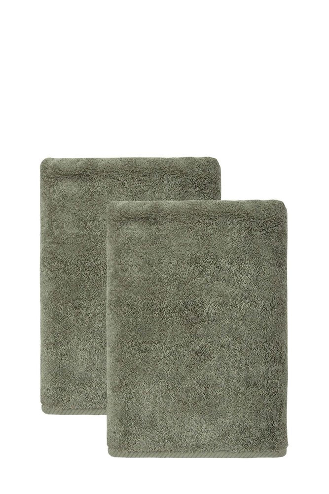 Set of Two White Turkish Cotton 27" X 54" Bath Towels — view 12