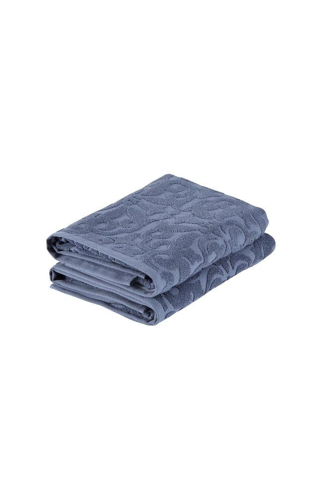 Set of Two Brown Floral Turkish Cotton 27" X 54" Bath Towels HomeRoots