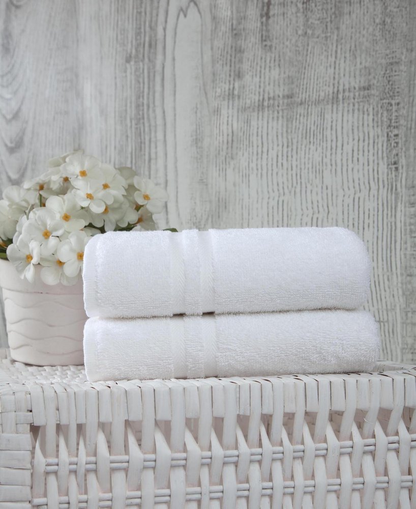 Set of Two Aqua Turkish Cotton 16" X 30" Hand Towels HomeRoots