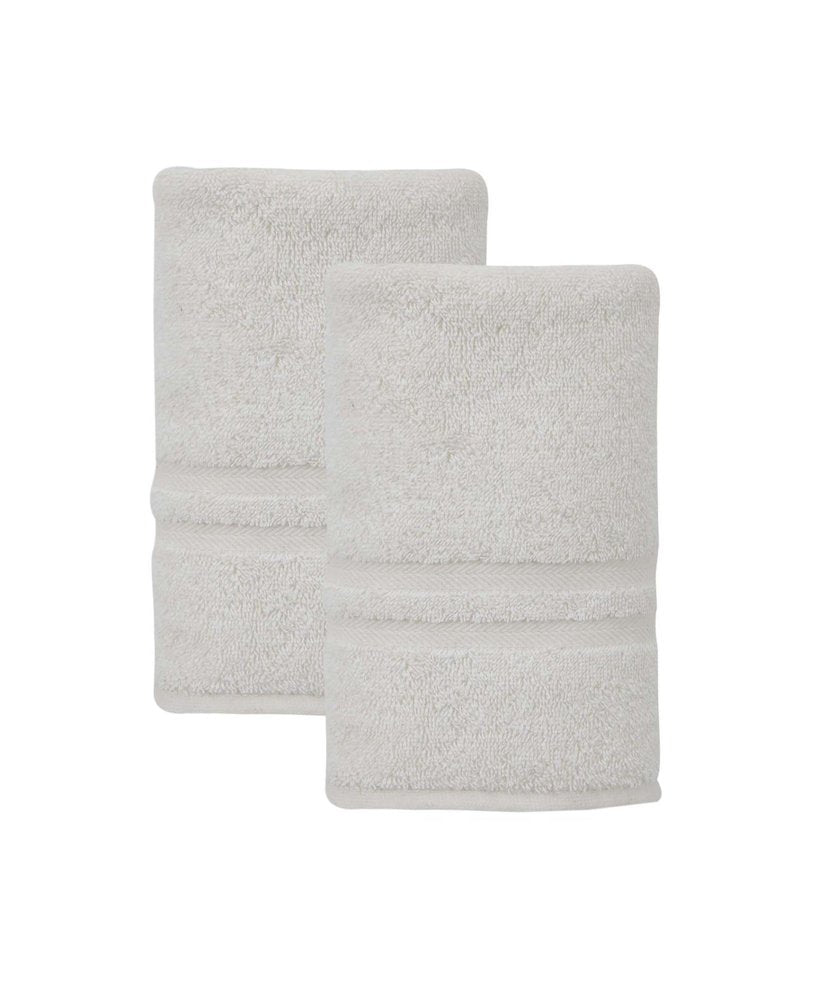 Set of Two Aqua Turkish Cotton 16" X 30" Hand Towels HomeRoots