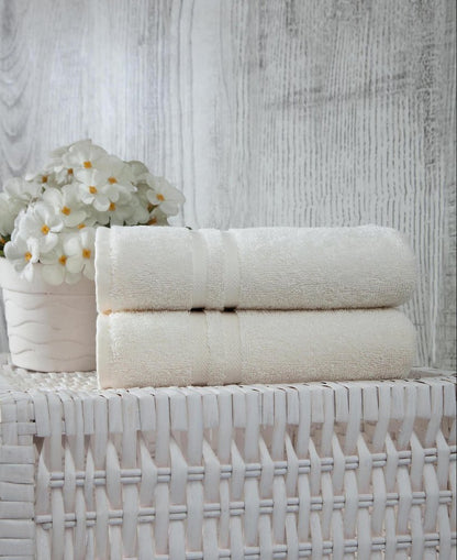Set of Two Aqua Turkish Cotton 16" X 30" Hand Towels HomeRoots