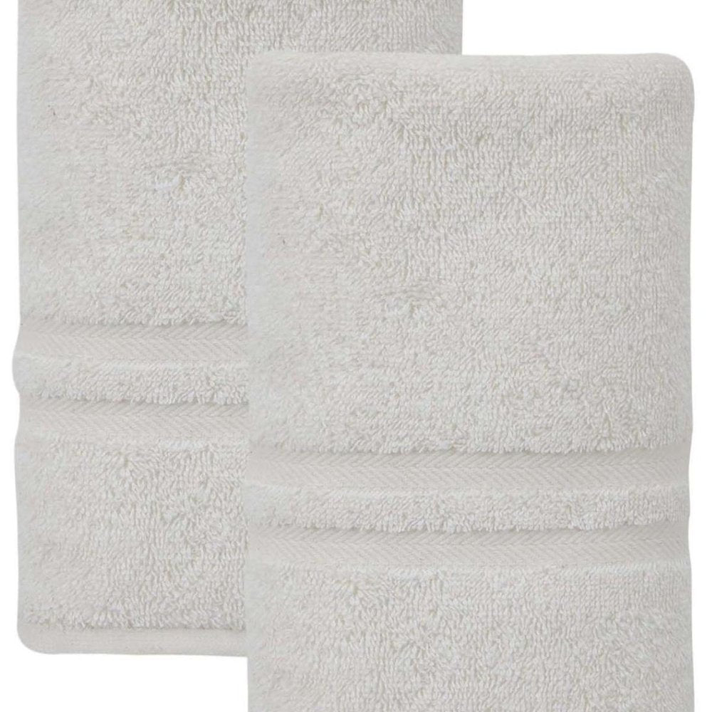 Set of Two Aqua Turkish Cotton 16" X 30" Hand Towels HomeRoots